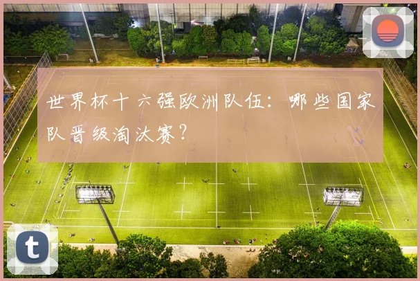 世界杯十六强欧洲队伍:哪些国家队晋级淘汰赛?
