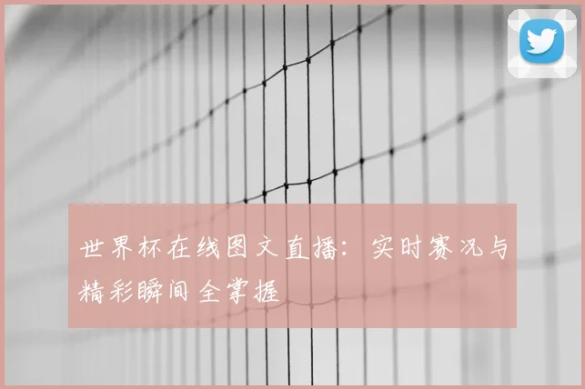 世界杯在线图文直播:实时赛况与精彩瞬间全掌握